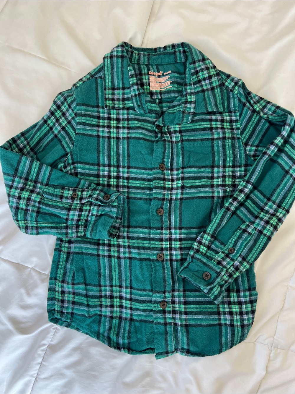 Cat & Jack Kids Flannel XS Plaid Button-Up Shirt
